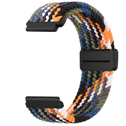 Braided Magnetic Strap - 22mm Adjustable Band for 22mm Universal (Denim white)
