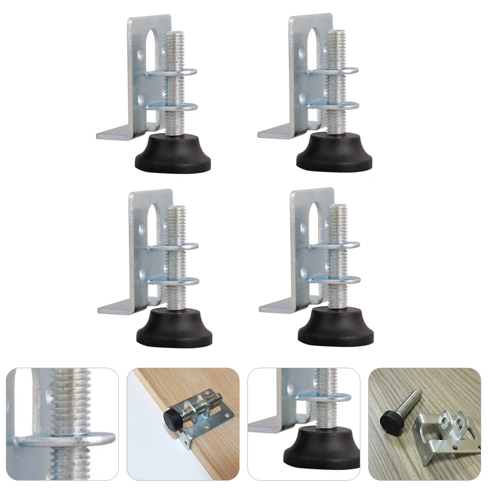 Adjustable Desk Legs Furniture Mat Leveling Feet Cabinet Accessories Leveler Support Pad Corner Bracket 4 Pcs adjustable leveling legs