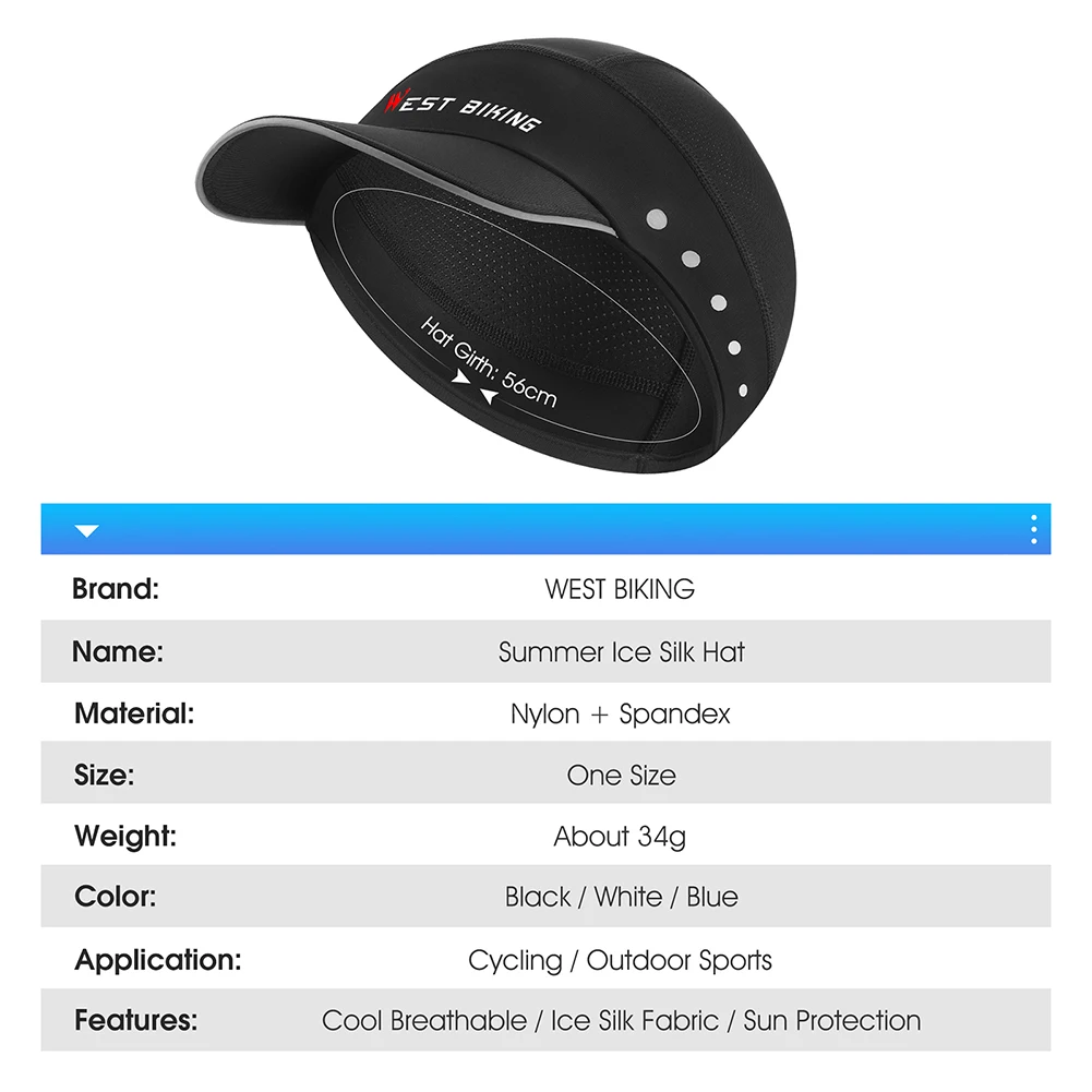 Summer Cycling Hat Sun Protection Bike Hat Helmet Liner Sweat Wicking Under Helmet Sunproof Hat for Outdoor Sports 6