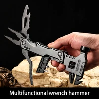 Portable Multifunctional Pliers Stainless Steel Multitool Claw Hammer With Nylon Sheath For Outdoor Survival Camping Hunting 1