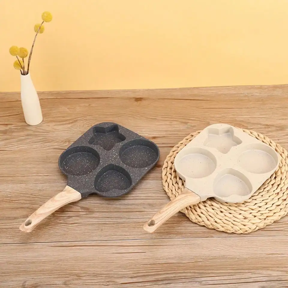 Heart Shaped Nonstick Egg Frying Pan Green