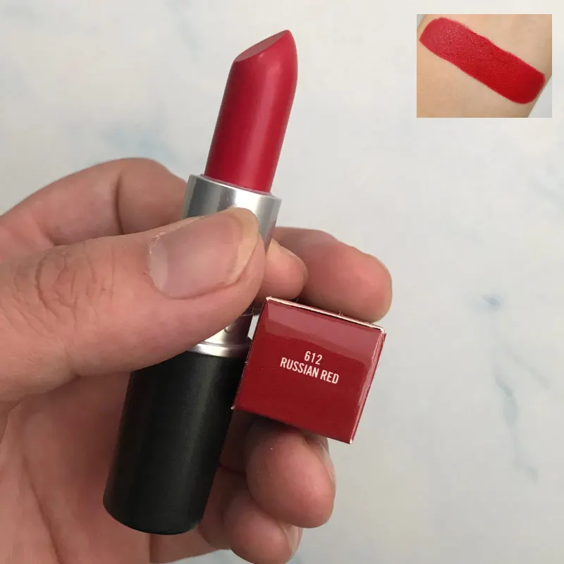 Aluminum Tube 3g Matte Lipstick Classic Satin Lipstick Mocha Amplieied Creme Lustre Frost Lipstick Top Quality Lips Makeup