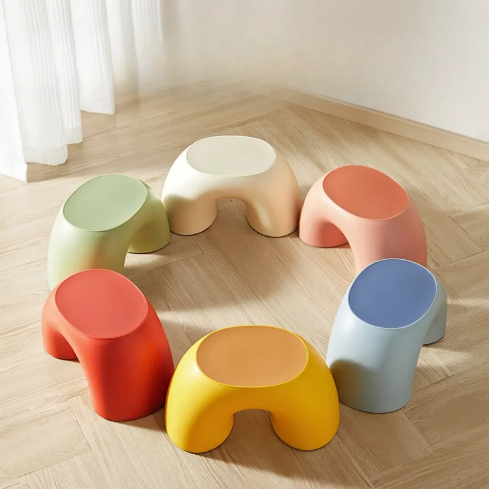 Creative Rainbow Stool Simple Ring Small Bench Home Rounded Comfortable Stool Durable Non-slip Shoe Changing Ins