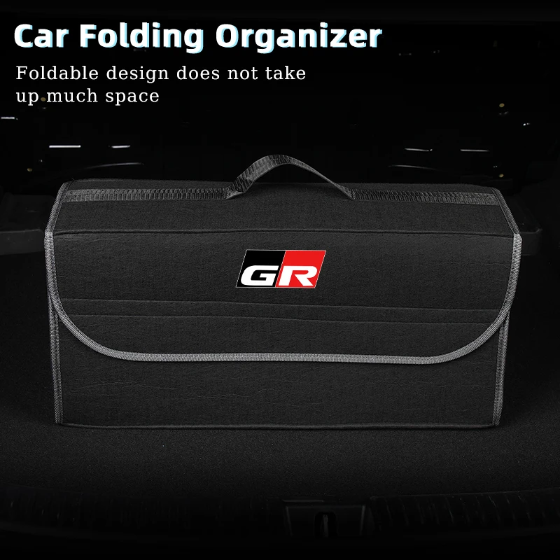 Auto Stamm Lagerung Tasche Filz Verstauen Box Werkzeuge Organizer Zubehör Für Toyota Corolla Yaris Aygo Prius CHR Camry Auris Avensis – Detail 8