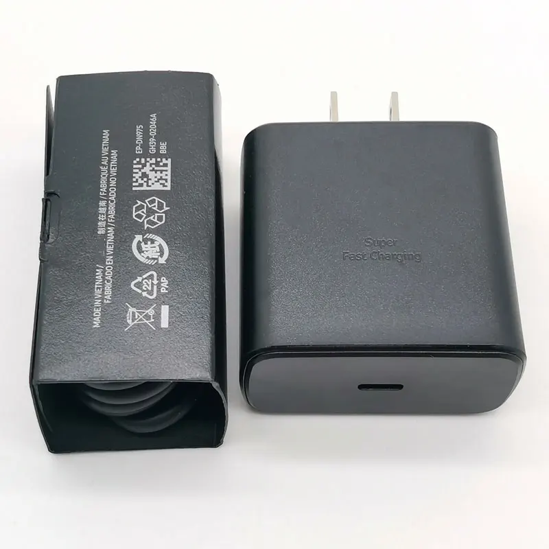 Зарядное устройство 45 Вт для Galaxy S20 S21 S22 S23 S24 Note 20 Ultra 10 Plus FE Z Flip Fold 5 4 3 2 A55