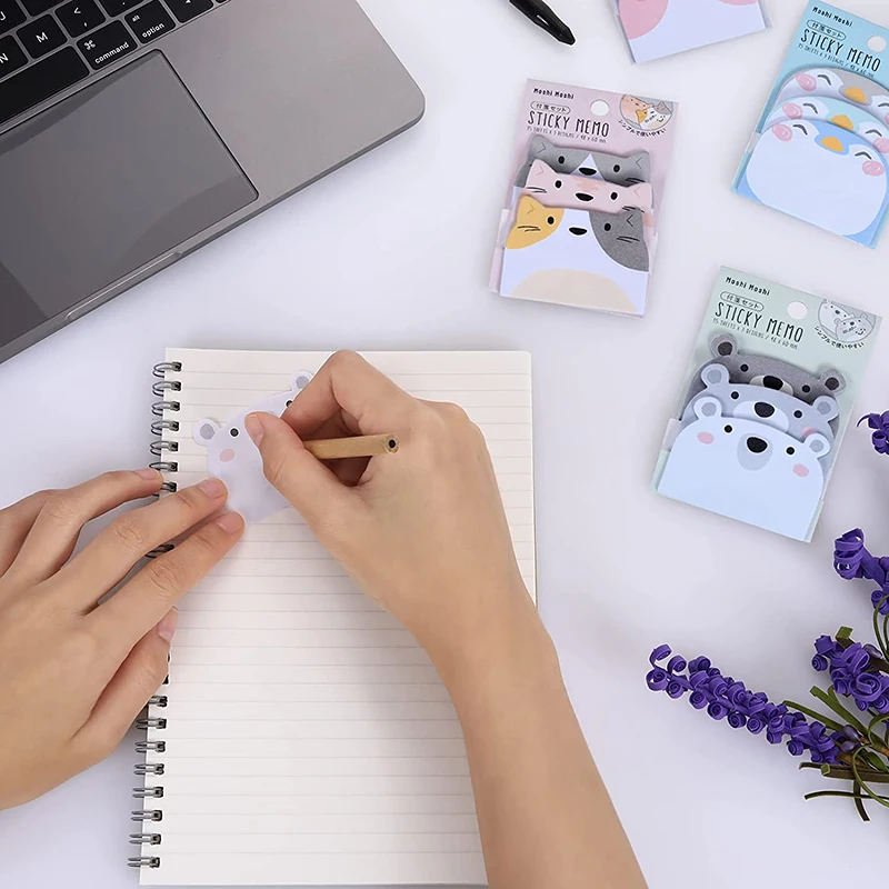 Cartoon Sticky Notes Memo Pads - Kawaii School Supplies