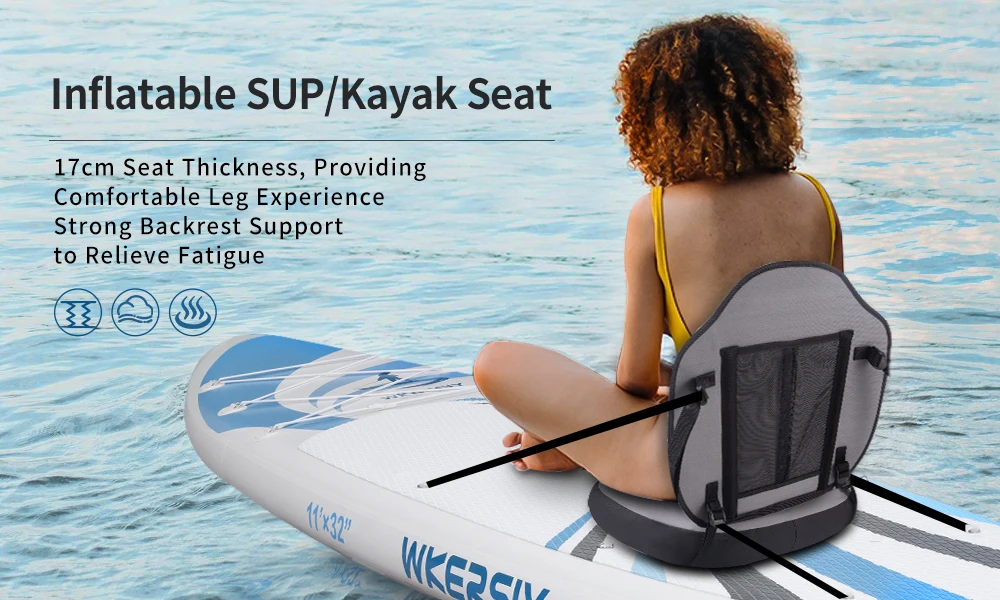 Aufblasbarer Paddleboard-Sitz Kajak-Sitz mit D-Ring zur Befestigung SUP-Sitz – Detail 1