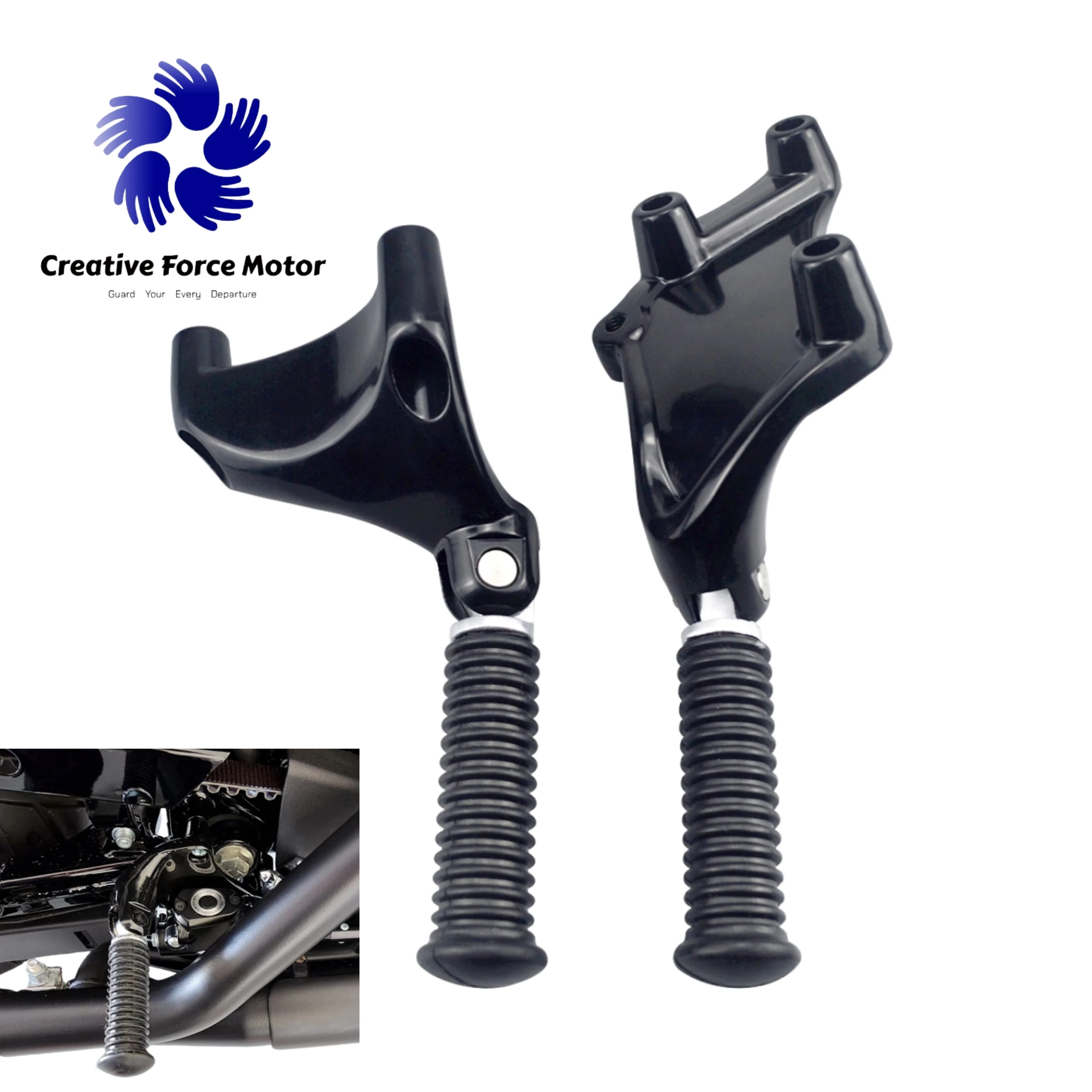 Motorcycles Footrests Rear Passenger Foot Pegs Mount Bracket for Harley Sportster XL1200 SuperLow Roadster Iron 883 14-22