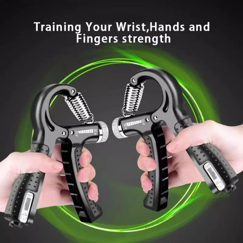 11-132lbs R-type Counting Hand Grip Adjustable Strength Apparatus Forearm Muscle Training Dynamometer Five Finger Rehabilitation