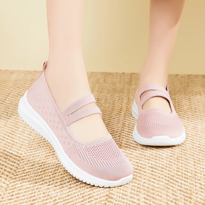 

Туфли женские на платформе, хлопок, дышащие, лоферы, Повседневная элегантная спортивная обувь, балетки, для тенниса, летние