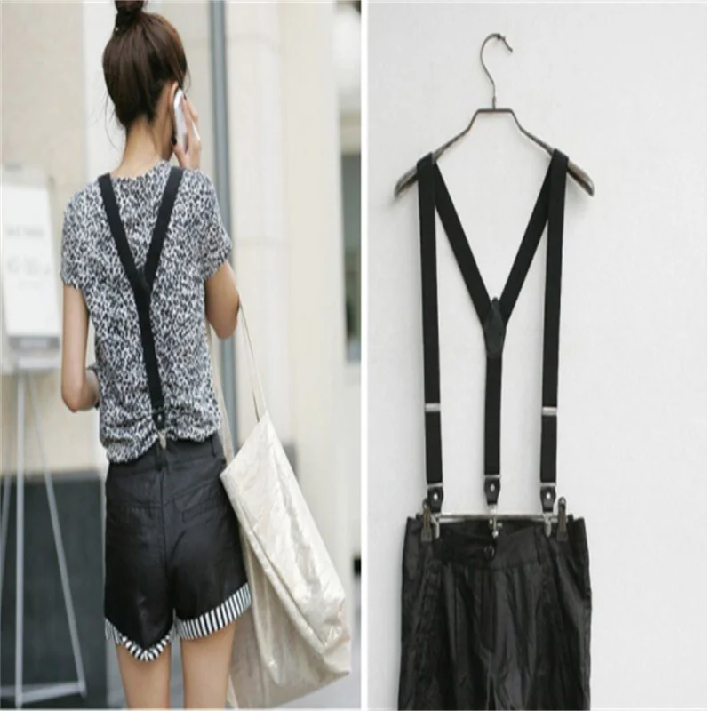 Elegant Elastic Leather Suspenders - Adjustable Straps