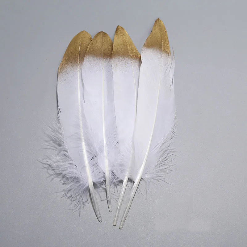 Glittering Gold and Silver Feathers for DIY Wedding and Jewelry Crafts