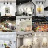 Track Light 85-265V gu10 Ceiling Track Lamp Rail Lighting System Set Rails Spot Clothing Shop Living Room Store Home Free bulb 6