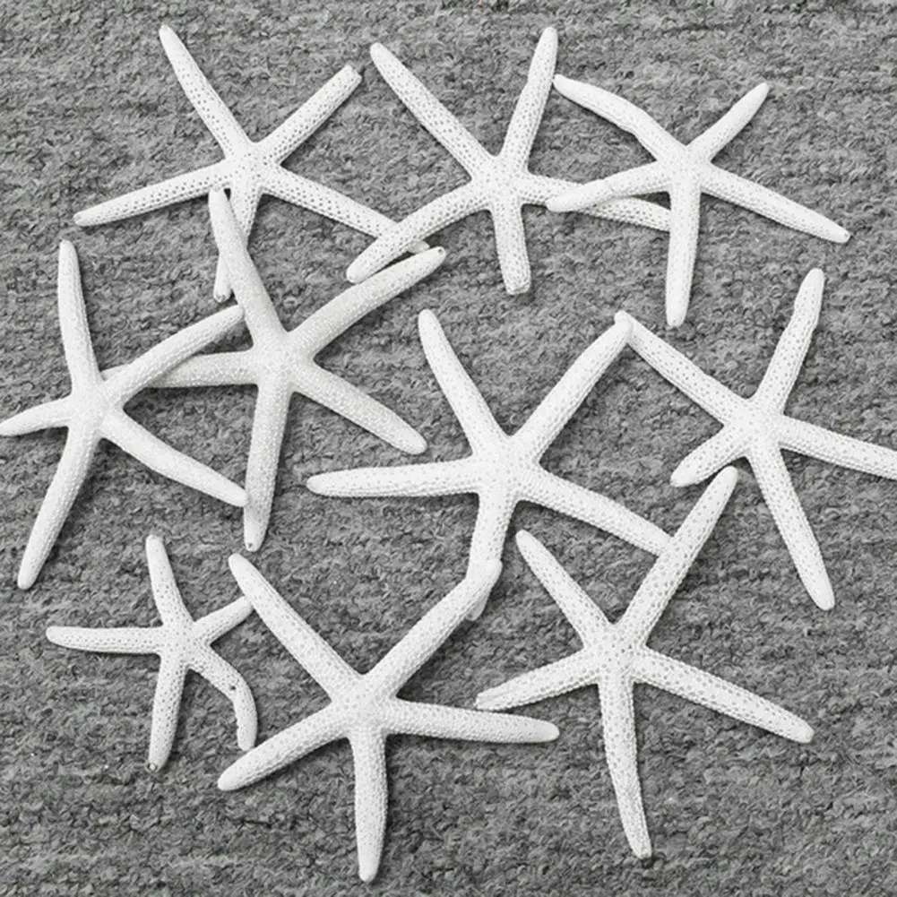 Artificial Starfish Solid Color Decorative Resin Beach Coastal Starfish Nautical Ornament For Wedding Party Home Decoration resin starfish ornaments