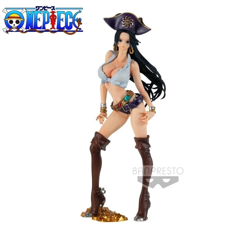 

Bandai Original One Piece Anime Figure Chronicle Flag Diamond Ship Boa Hancock Action Figure Toys For Kid Gift Collectible Model