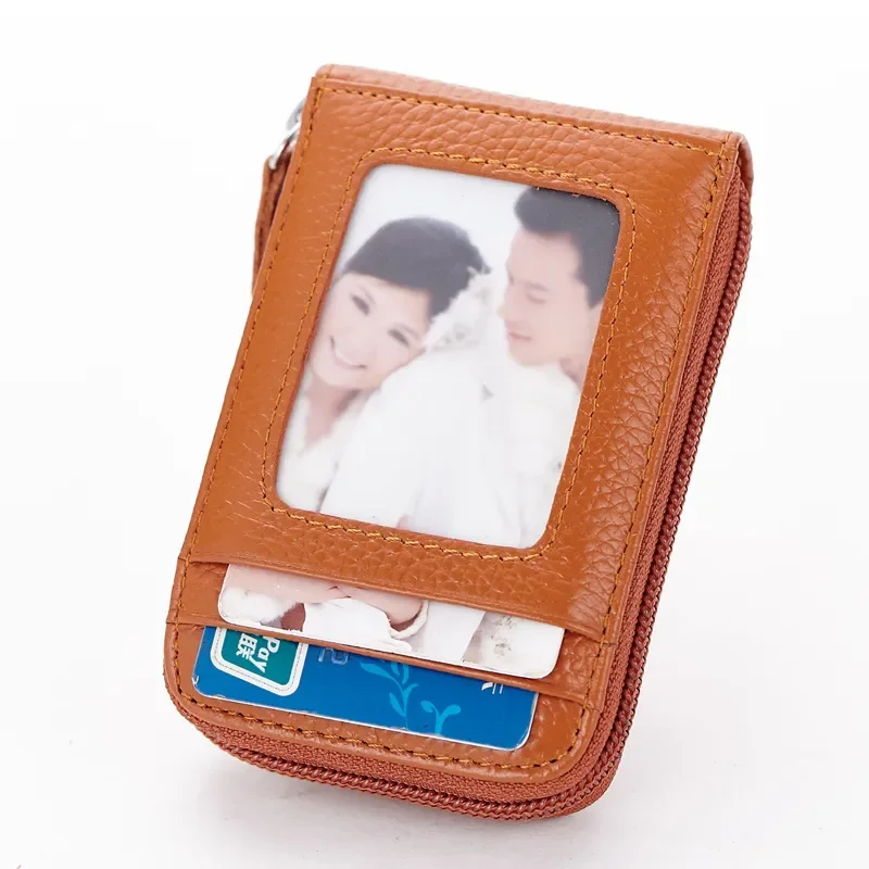 

Leather Organ-style Card Case Multi-card Unisex Business Card Holder Mini Large Capacity Vertical Version Card Cover Coin Purse