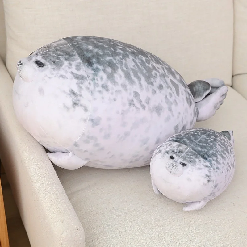 Chubby seal pillow Simulated Cute Seal Doll Aquarium Popular Pillow Aquarium Plush Toy  Home entertainment and office gift 2