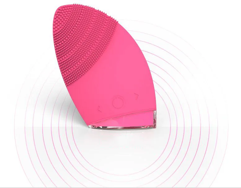 Men women household makeup electronic ultrasonic washing machine silicone cleansing instrument The pore cleaner facial massager