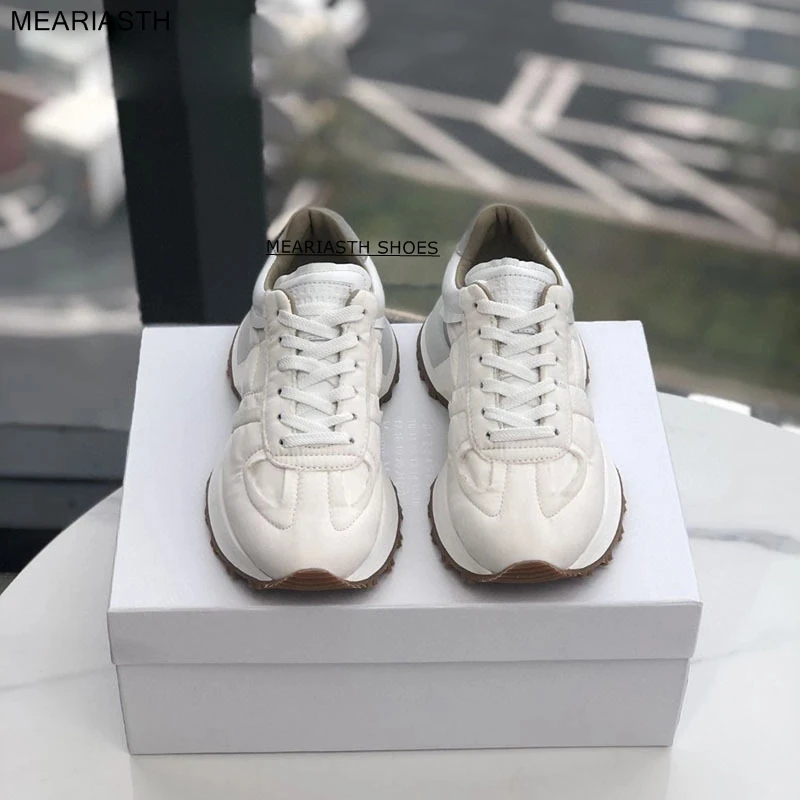 

2022 new women white platform sneakers casual lace-up leather loafers tennis shoes Runners Couple Trainer high quality men shoes