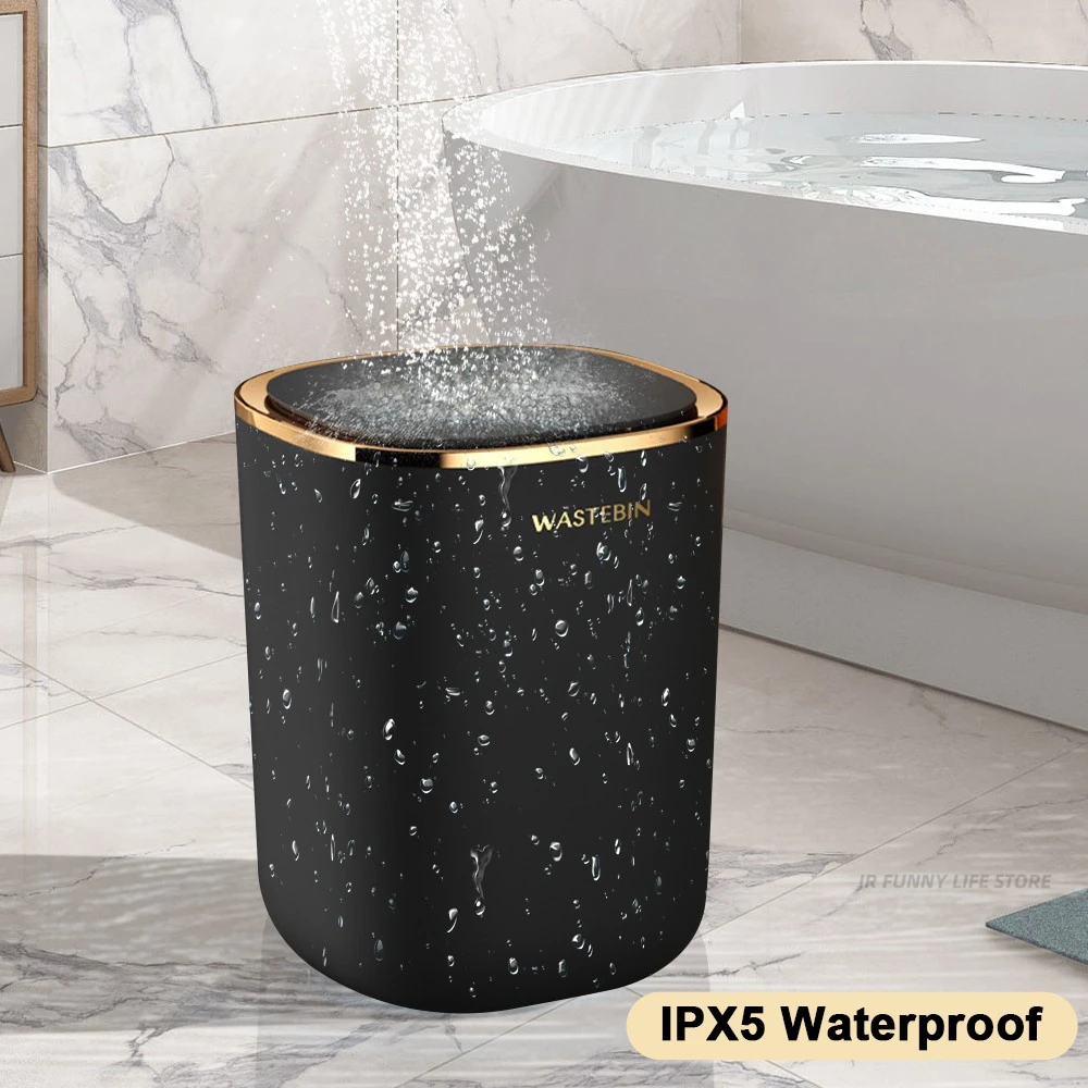 12L Smart Sensor Garbage Bin Bathroom Toilet Trash Can Automatic Waterproof