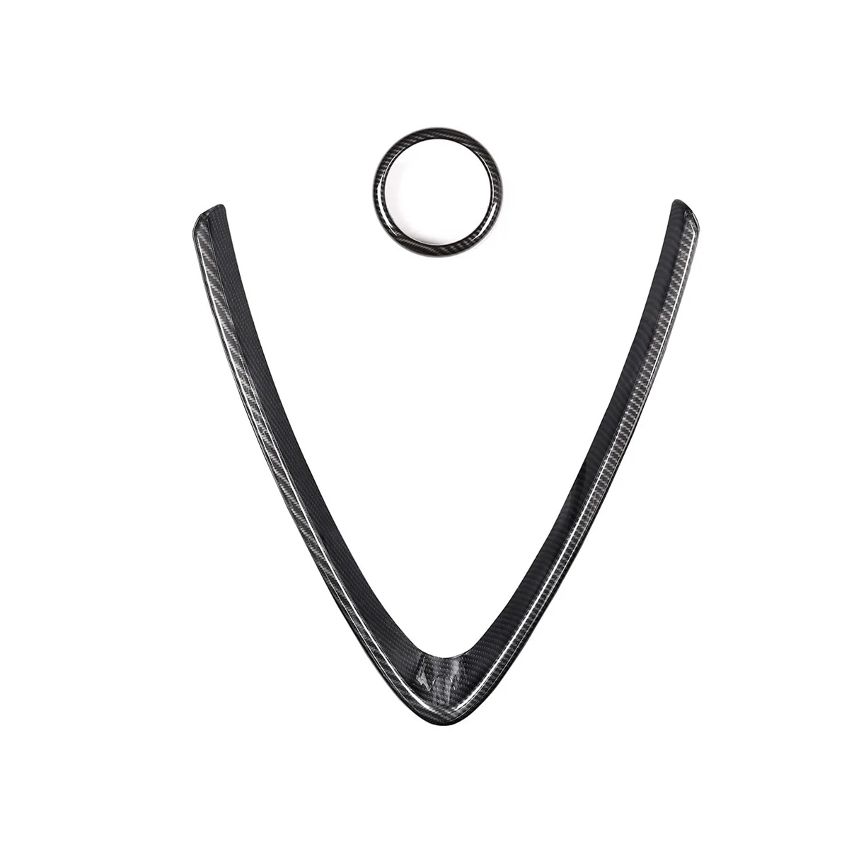 

Защитная рамка для переднего гриля автомобиля из сухого углеродного волокна с логотипом Накладка для Alfa Romeo Giulia 2017-2020 аксессуары