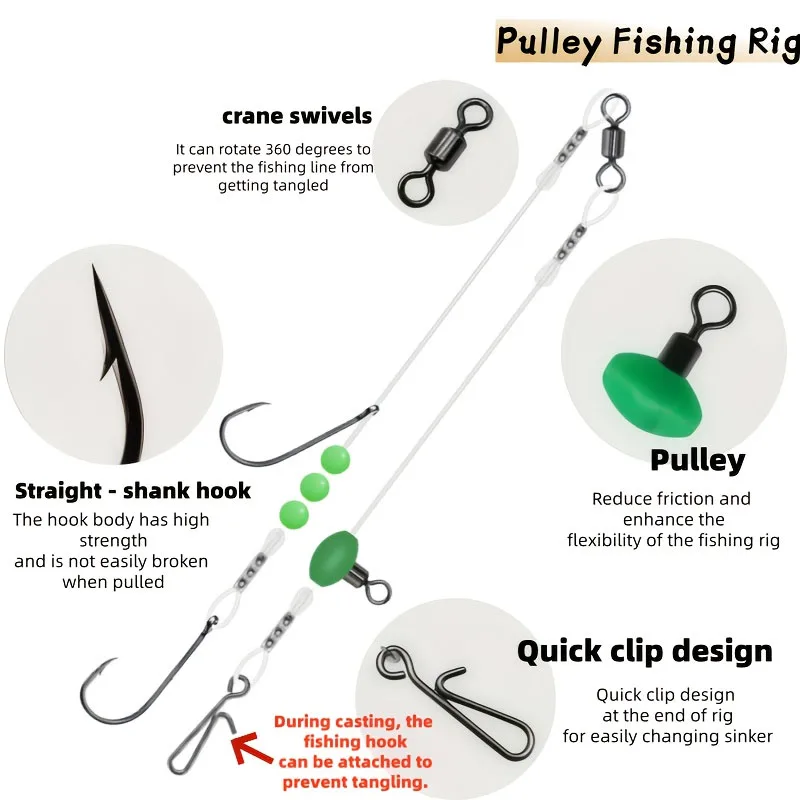 Pre-Tied Pulley Rigs for Surf Fishing - Ready for Flounder, Whiting ...