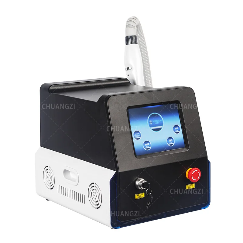 Portable Q Switch Pico Device 1064nm 532nm 1320nm Picosecond Laser Tattoo Removal Picosecond Machine