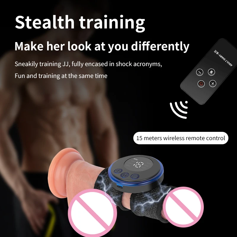 Electro Penis Pads Massage Penis Sleeve Restraint Set Electric Cock Ring Band Bondage Set Male Role Play Chastity Sex Toys