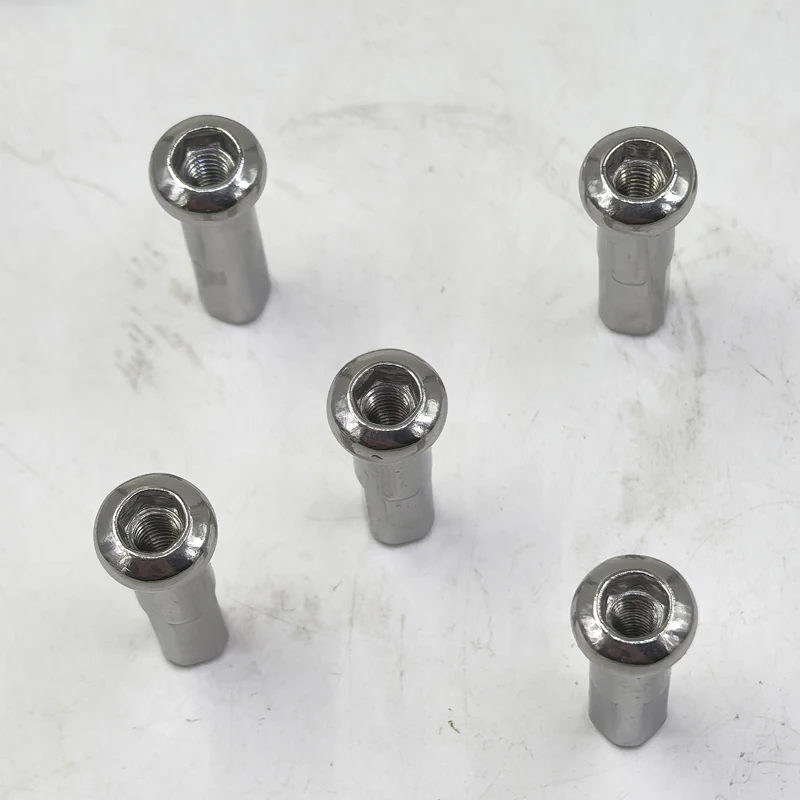 9G Length 24.16mm Longer Sliver Color Motorcycle Spoke's Nipple Material 304 Stainless Steel Electric Bike Wheel Spoke's Kit