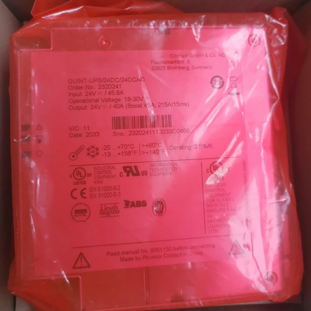 1PCS QUINT DC-UPS For Phoenix UPS 24VDC/40A Uninterruptible Power Supply 2320241 QUINT-UPS/24DC/24DC/40 5 1PCS QUINT DC-UPS For Phoenix UPS 24VDC/40A Uninterruptible Power Supply 2320241 QUINT-UPS/24DC/24DC/40 - Image 3