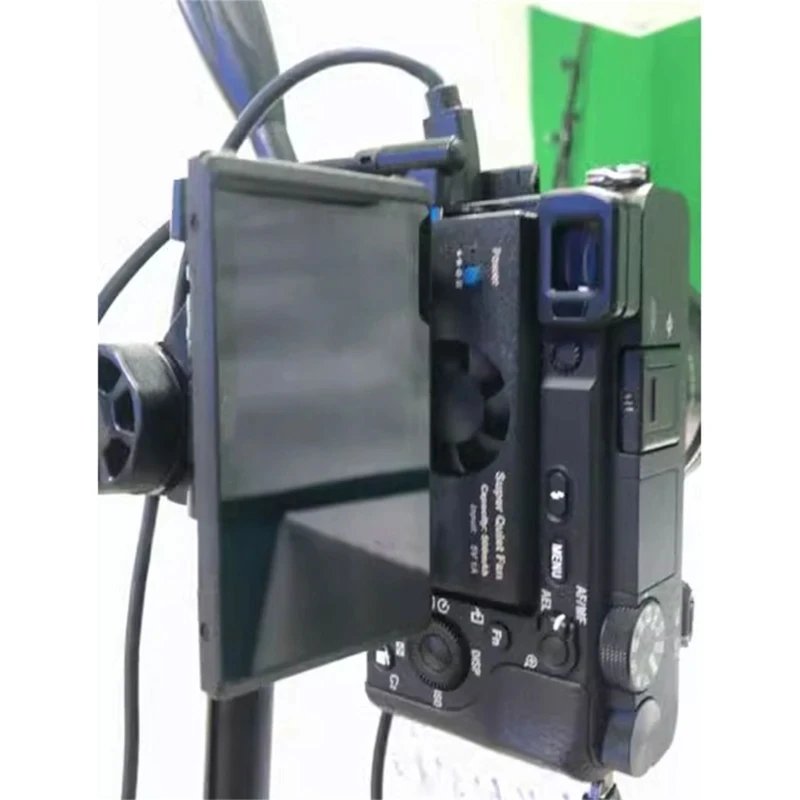 Camera Cooling System Quiet Cooling Fan Radiator for A7M3 A6400 A6000 A7riii Live Broadcast Camera Radiator