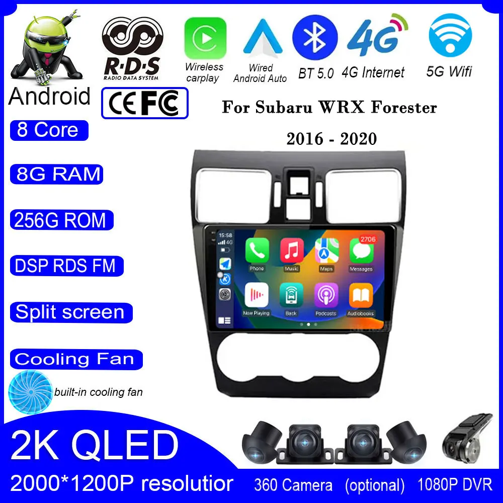 

Автомагнитола на Android 14 для Subaru WRX Forester 2016 - 2020 с сенсорным экраном