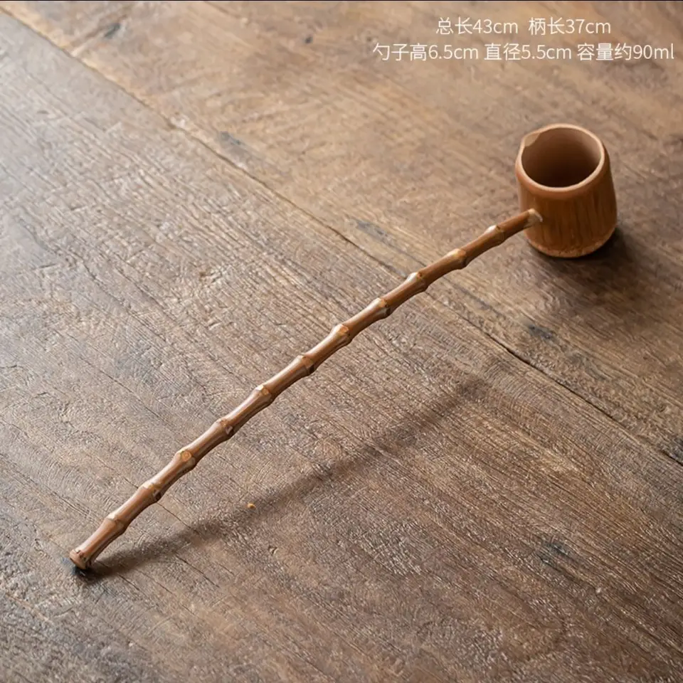 Cuchara de té de bambú de estilo japonés, accesorios para Ceremonia de té,  agua, estilo largo - AliExpress, image size:960x960
