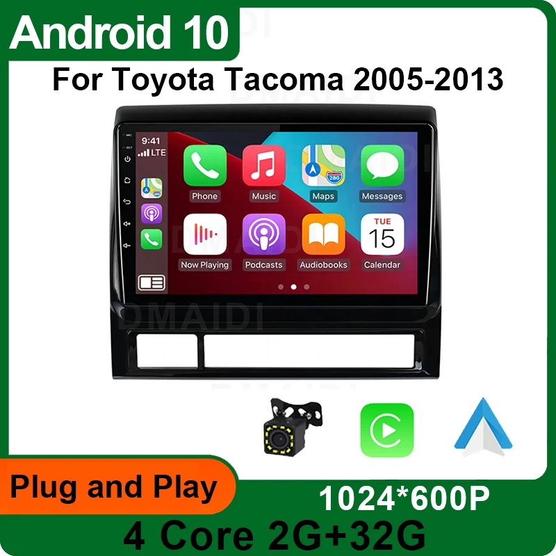 

Автомобильный радиоприемник Android 10 для Toyota Tacoma 2 N200 Hilux 2005 - 2015 Автомобильный мультимедийный видеопроигрыватель Carplay 4G WIFI навигация GPS WIFI