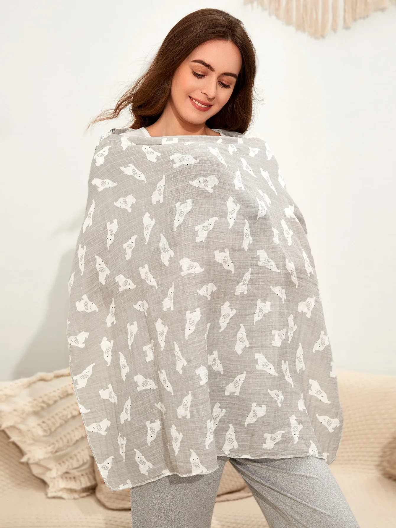 Breathable Baby Feeding Nursing Covers Mum Breastfeeding Nursing Poncho Cover Up