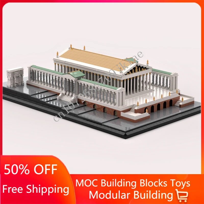 

6606PCS Customized MOC Modular Tempio di Venere street view Model Building Blocks Bricks Children birthday toys Christmas gifts