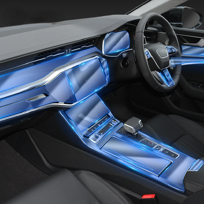 

Внутренняя центральная консоль для Audi A6 A7 C8 2019-2022Car, прозрачная фотопленка с защитой от царапин и правым рулем