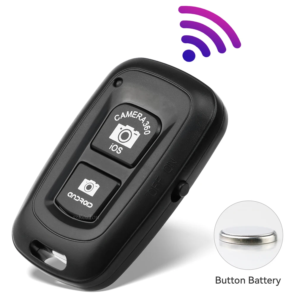 

Remote Shutter Release for Phone Wireless Bluetooth-compatible Control for Monopod Photo Camera Shutter Button Selfie Accessory