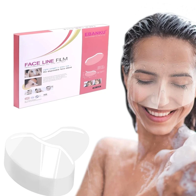 50 écrans Faciaux Transparents Pour Coiffeur - Protection Yeux Contre Cheveux Et Laque - Adhésif Double Face