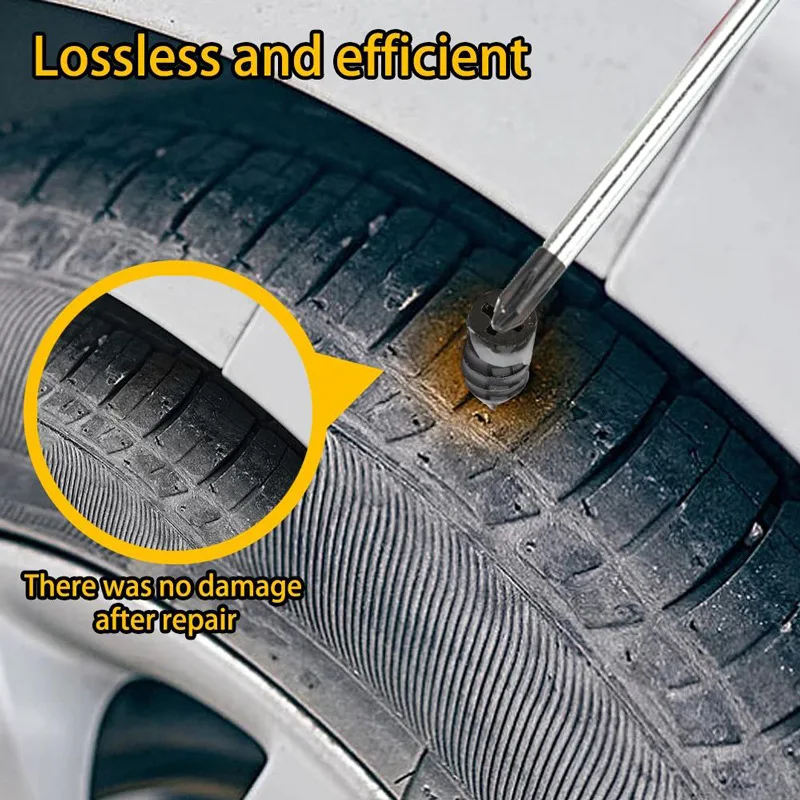 

Vacuum Tyre Repair Nail Kit for Car Motorcycle Car Scooter Rubber Tubeless Tire Repair Tool Set Glue Free Repair Tire Film Nail