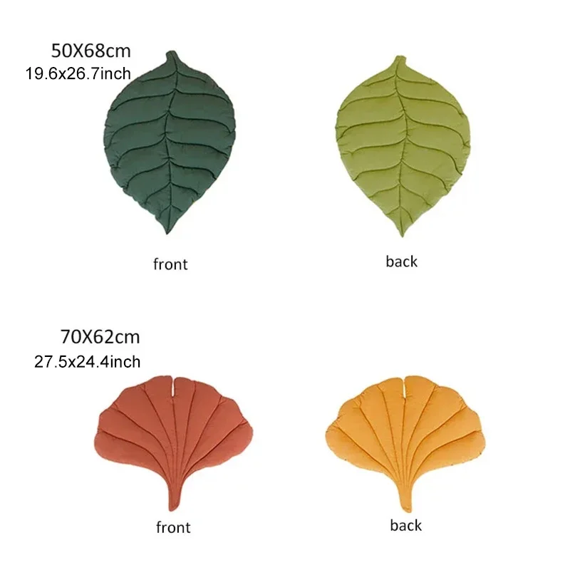 Cat Bed Mats Soft Cotton Leaf Shaped Kitten Cat Puppy Dog Bed Mat Sleep Blanket Home Pets Double Sided Pad Floor Rugs Washable 6