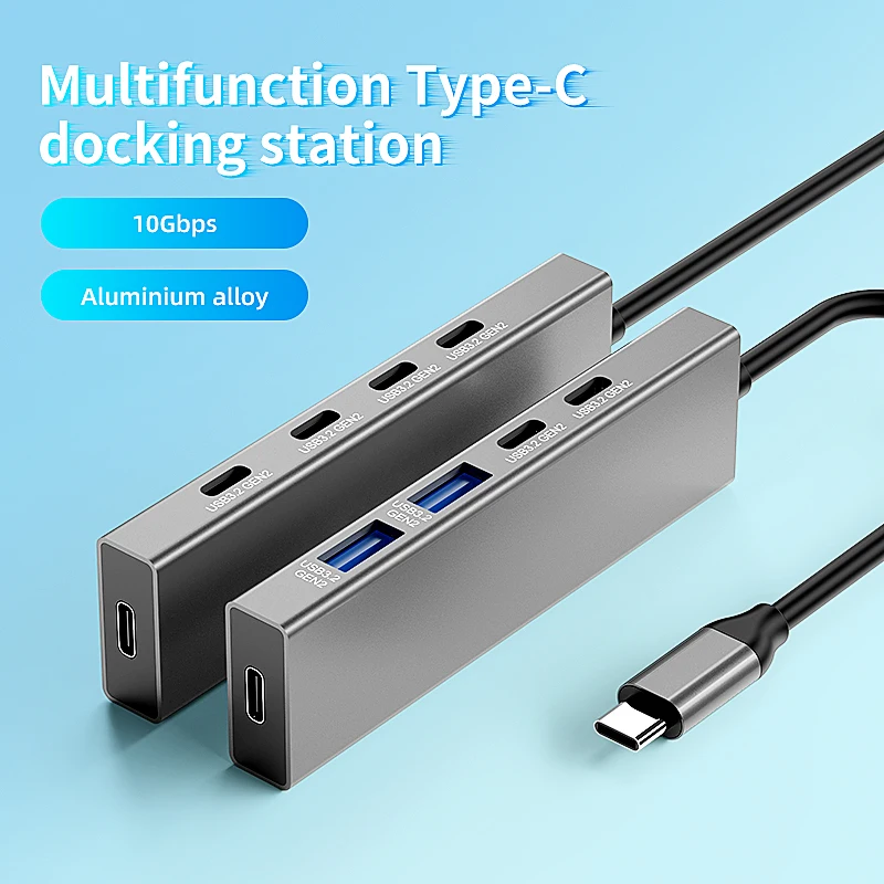 Blueendless Type c 4 port USB 3.2 gen 2 10Gbps High Speed 4 in 1 USB c Adapter for Mobile Laptop Adapter with 5V Charging port