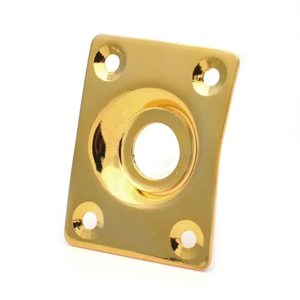 Rectangular Metal Guitar Plate with Matching Screws - Chrome, Black, Gold Finish