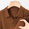 Men's pullover sweater with V-neck, business casual polo , keeping warm with wool . cashmere sweater.High-quality men's clothing 1