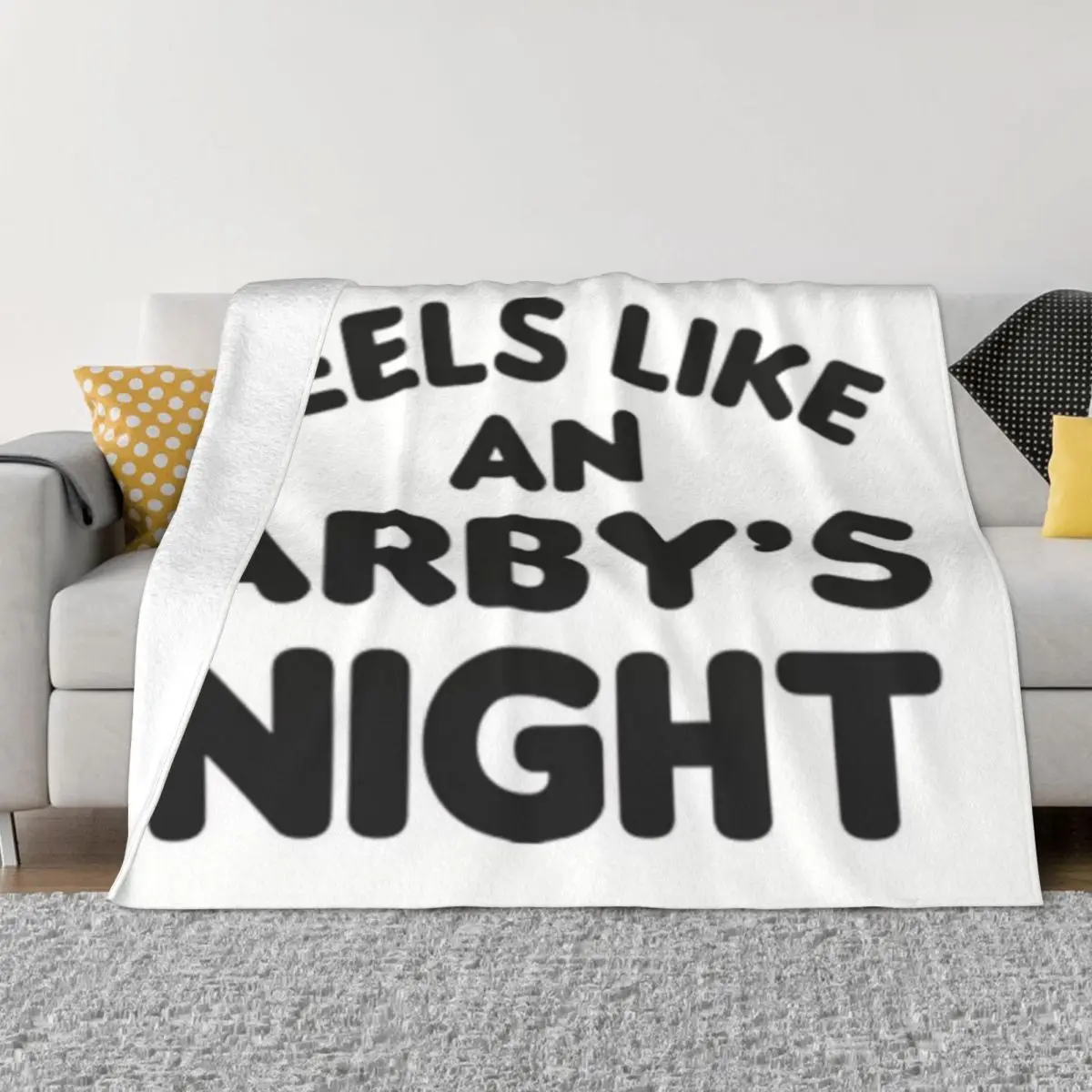 

Feels Like An Arby's Night Soft Micro Fleece Blanket Cartoon Comfortable For Bedroom Multi Styles