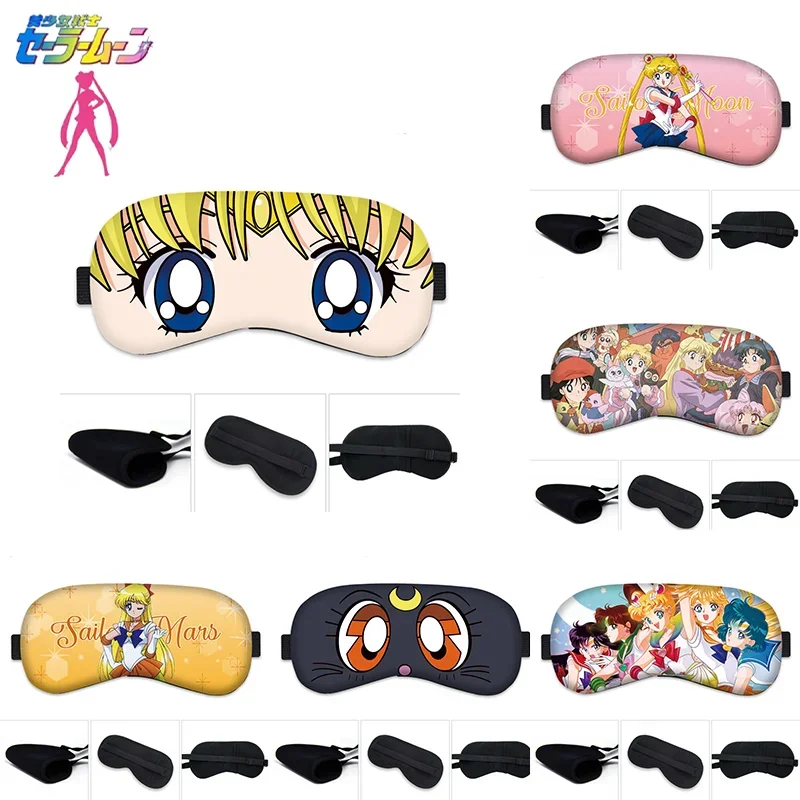 New Sailor Moon Blindfolds Cartoon Creative Shading Eye Masks Anime Kawaii Blackout Cosplay Sleep Mask Kids Birthday Xmas Gift