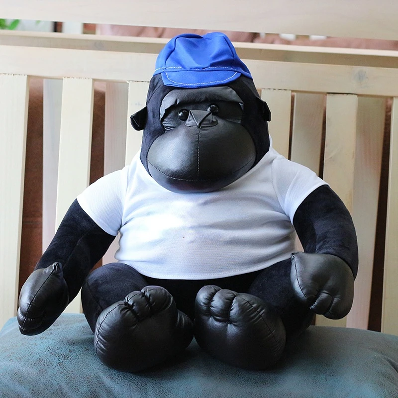 Simulated Gorilla Plush Toy Large King Kong Chimpanzee Doll Boy Doll Monkey Doll Wholesale 1pc 25cm monkey donkey kings kong diddy plush toy soft stuffed plush doll toys super mari little king kong orangutan plush dolls