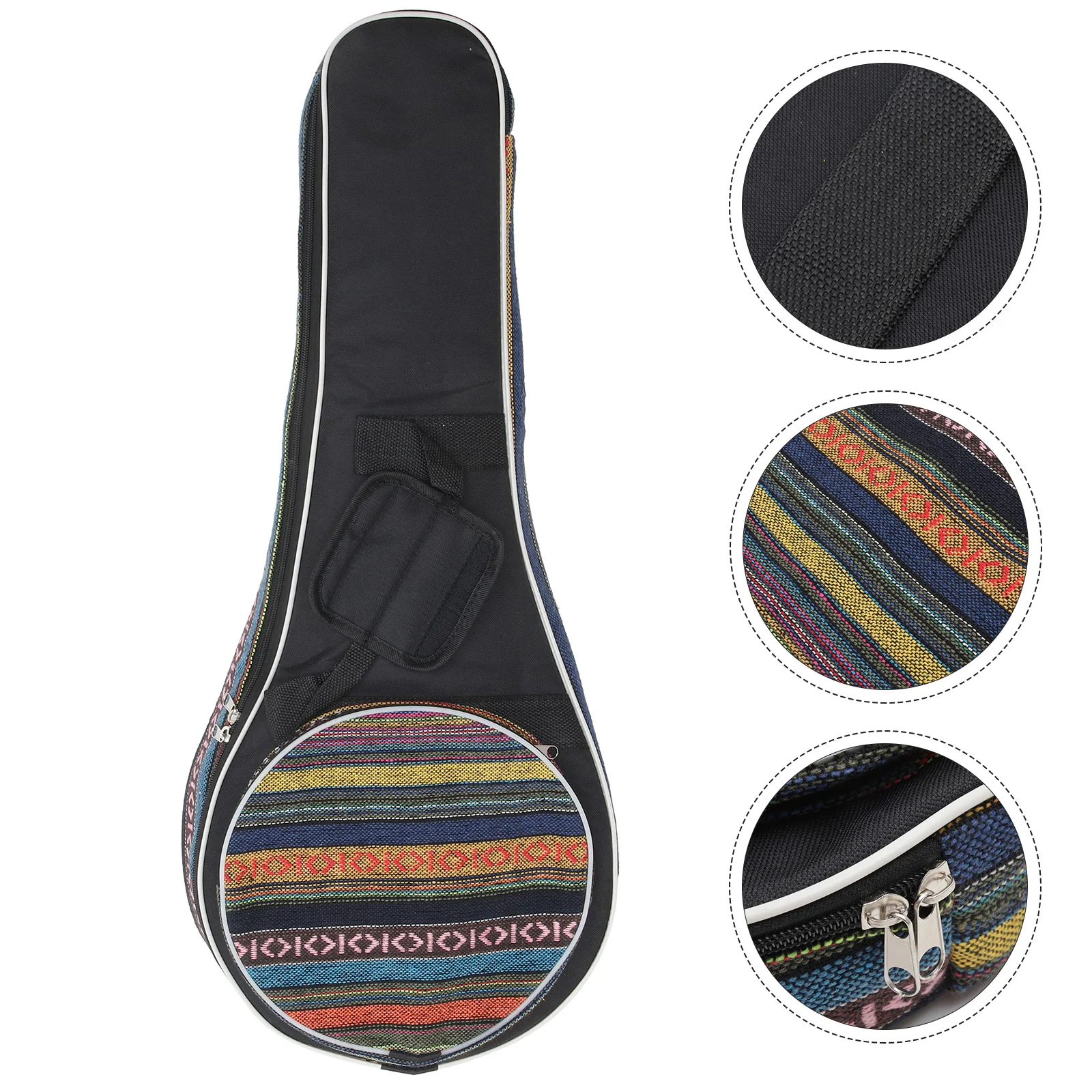 

Acoustic Guitar Case Mandolin Instrument Storage Bags Backpack Round Mandolin Guitar Display Case