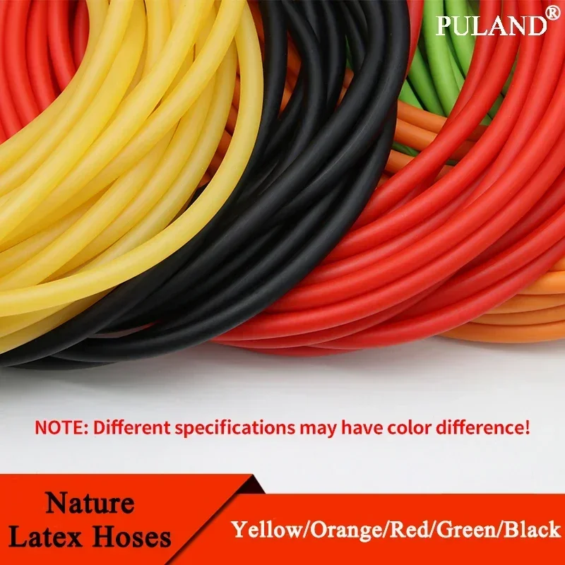Nature Latex Rubber Hoses Tubes Tubing 1.6 2 3 4 5 6 7 9 10 12 14 17mm 1M/3M High Resilient Elastic Surgical Medical Slingshot Catapult