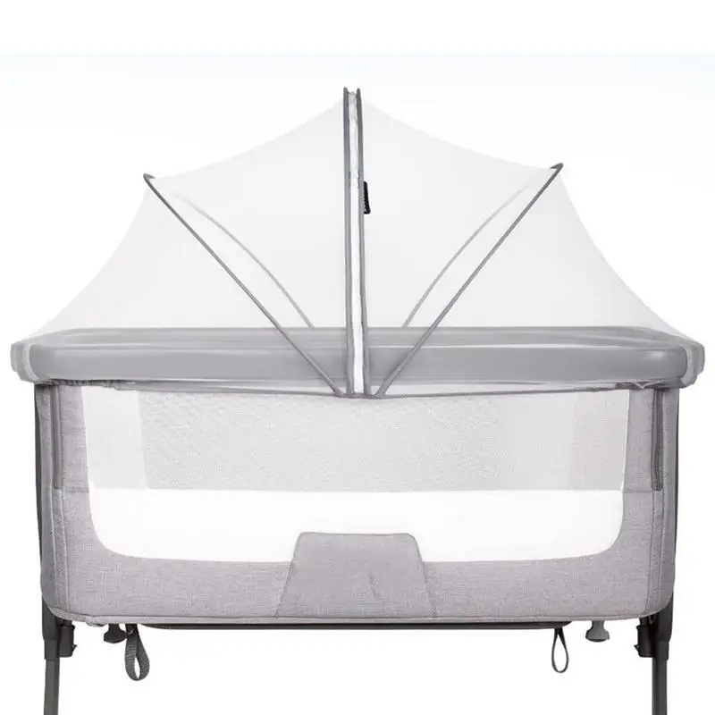 Crib Netting Mesh Portable Bassinet Cover Mos-quito Net Cover For Playard Cradle Co-Sleeping Travel Camping Outdoor Naps